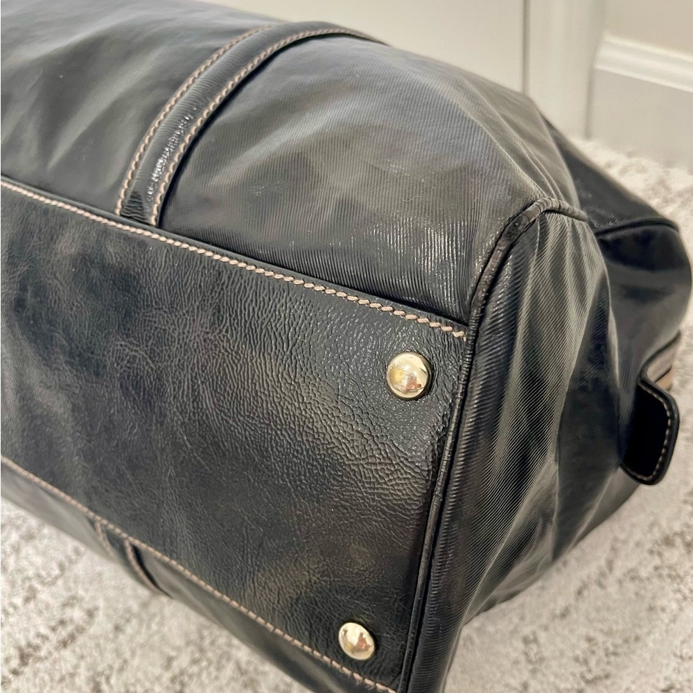 Gucci Black Dialux Britt Leather Boston Bag with Gold Hardware. COA. - Picture 5 of 13